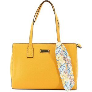 London Fog Montana Women's Faux Leather Signature Satchel Handbag no scarf LNWOT